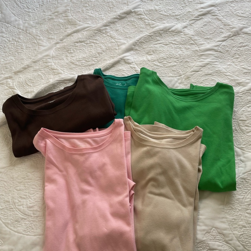 Kim Rogers Short Sleeve Tees - Brown, Green, Pink, Beige xl lot bundle